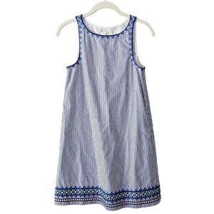 Vineyard Vines Womens Size 00 Striped Embroidered Geo Prep Swing Shift Dress